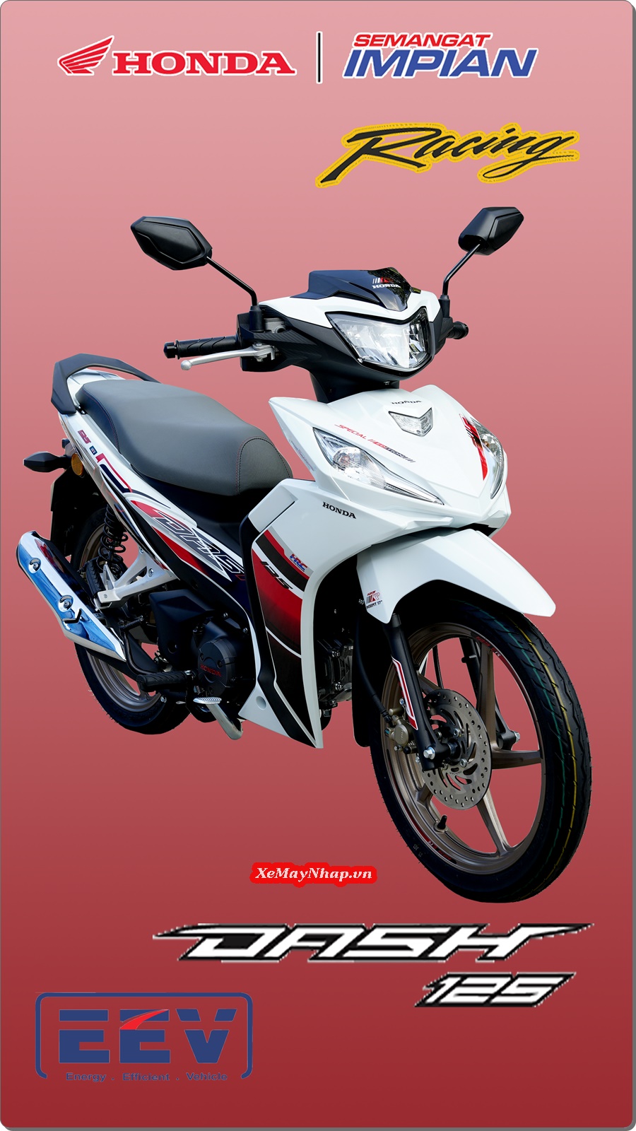 Honda Dash 125 Racing Custom Mau trang do by Cub House 5