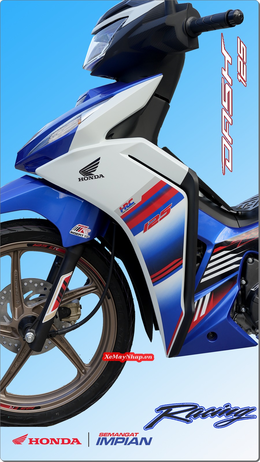 Honda Dash 125 Racing mau xanh trang Custom by Cub House 15