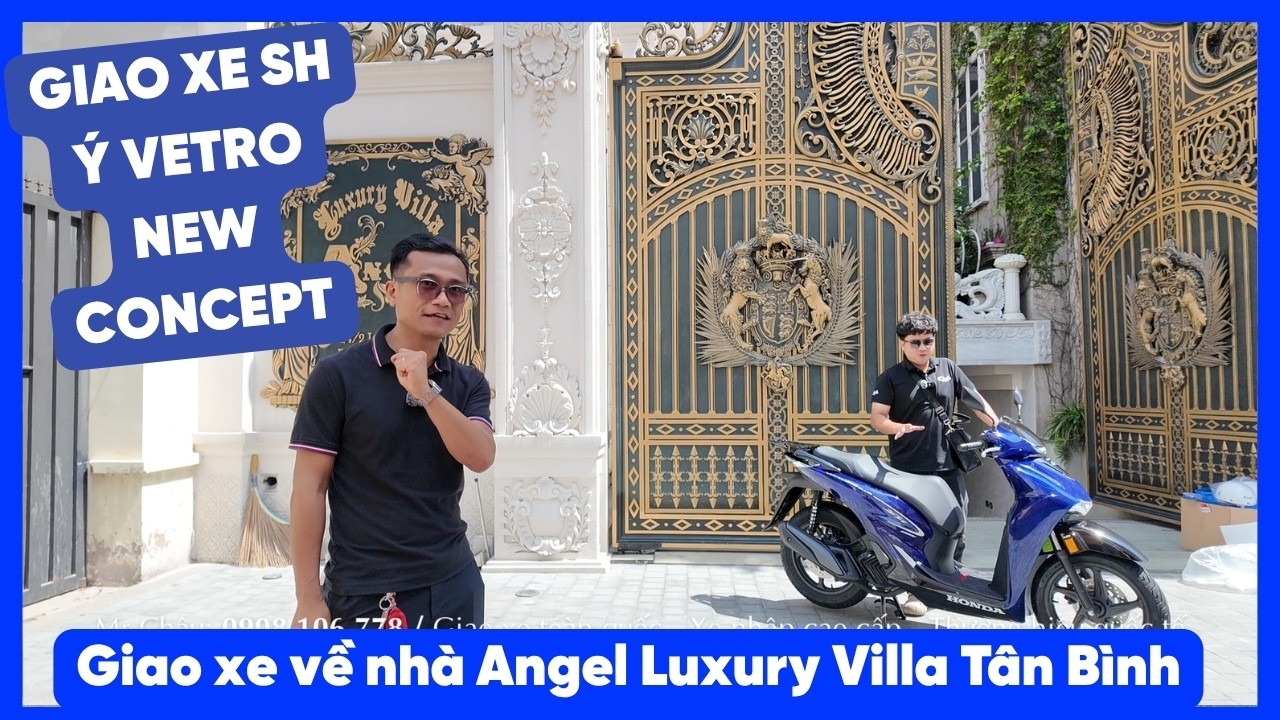Honda SH Ý 150i Vetro Blue New Concept 2026 về tay chủ nhân tại Angel Luxury Villa 4 Honda SH Ý 150i Vetro Blue New Concept 2026 về tay chủ nhân tại Angel Luxury Villa